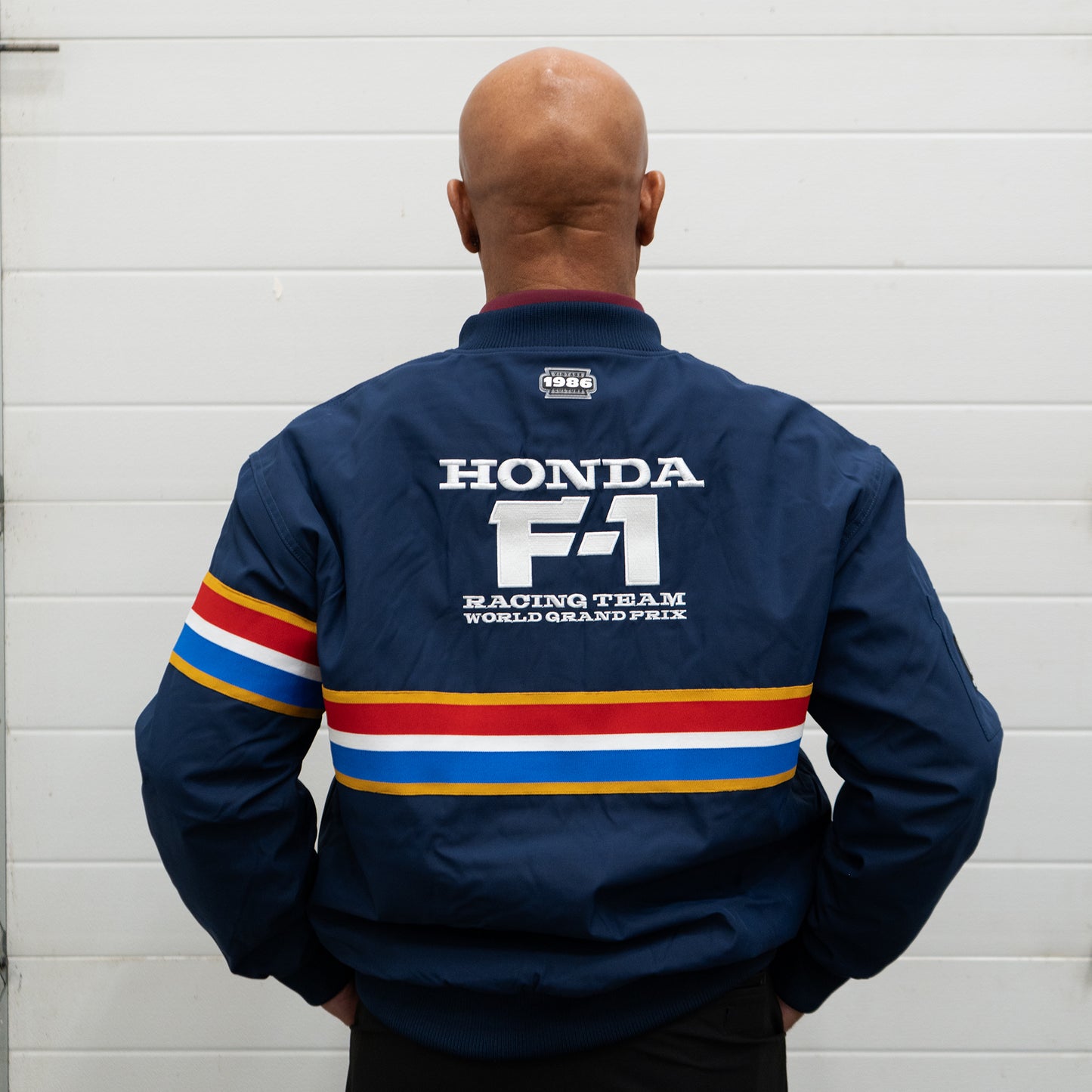 1986 Honda F1 Team Aviator Jacket (Blue) - Honda Vintage Culture