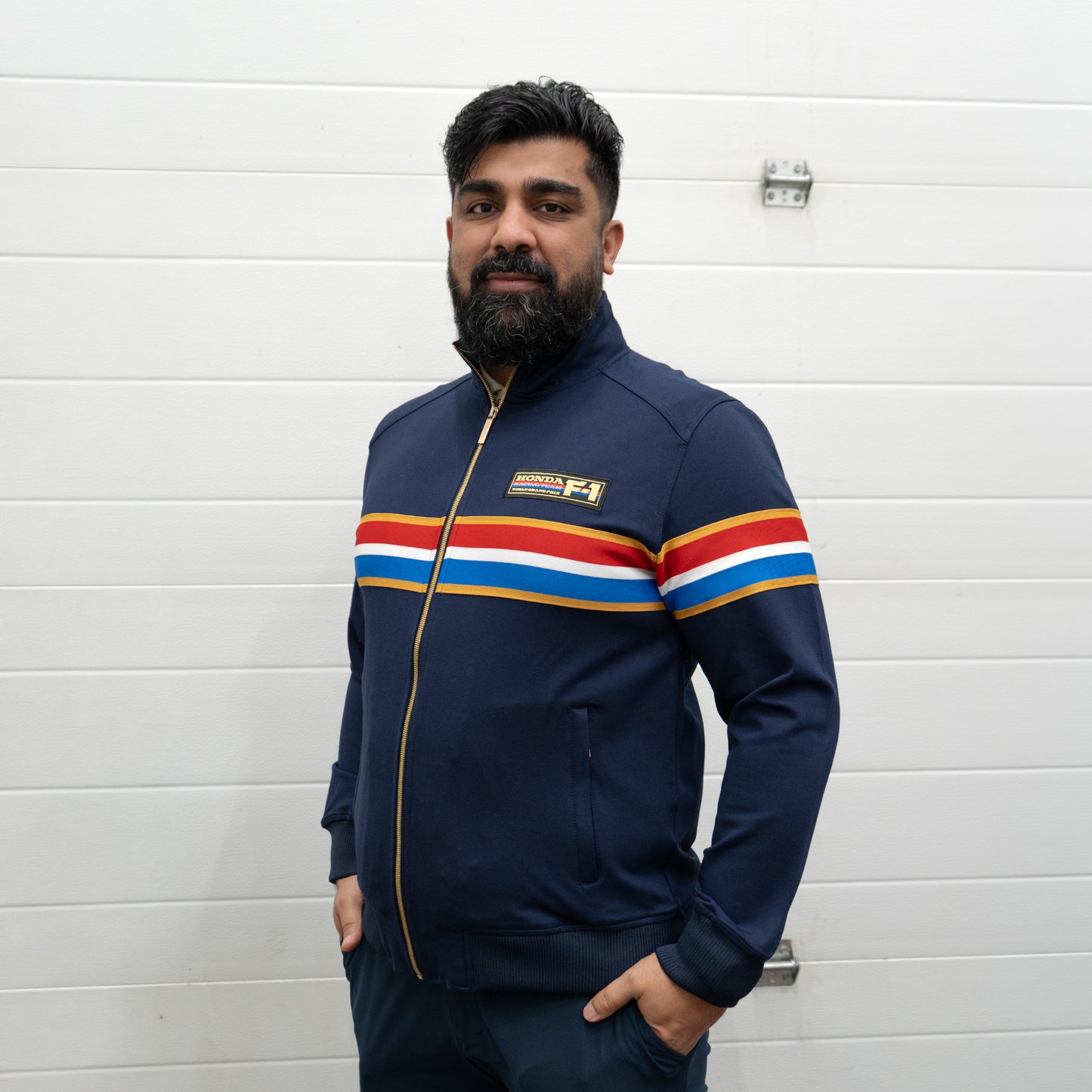 1986 Honda F1 Team Zipper Jacket (Blue) - Honda Vintage Culture