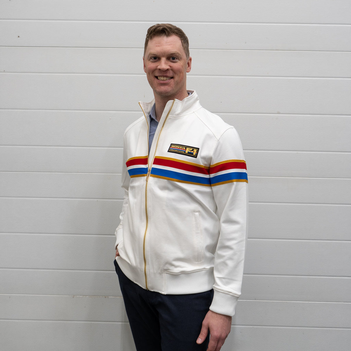 1986 Honda F1 Team Zipper Jacket (White) - Honda Vintage Culture