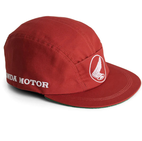 Red cap with Honda Motor logo on a white background
