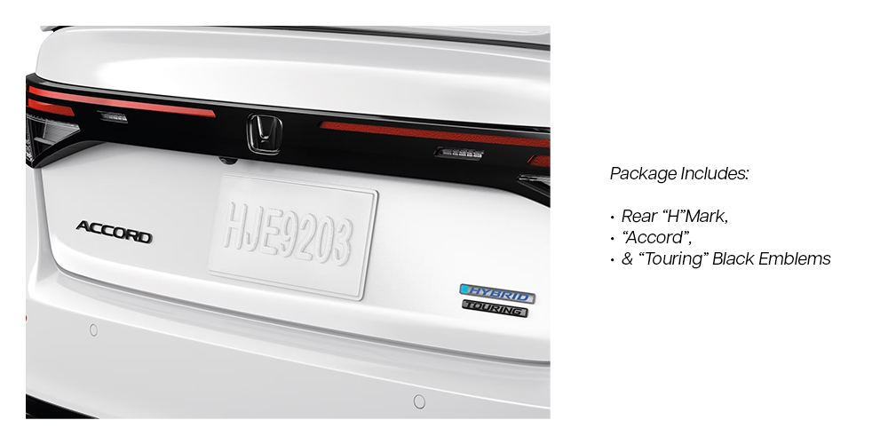 2026 Honda Accord Black Emblem Set - Touring