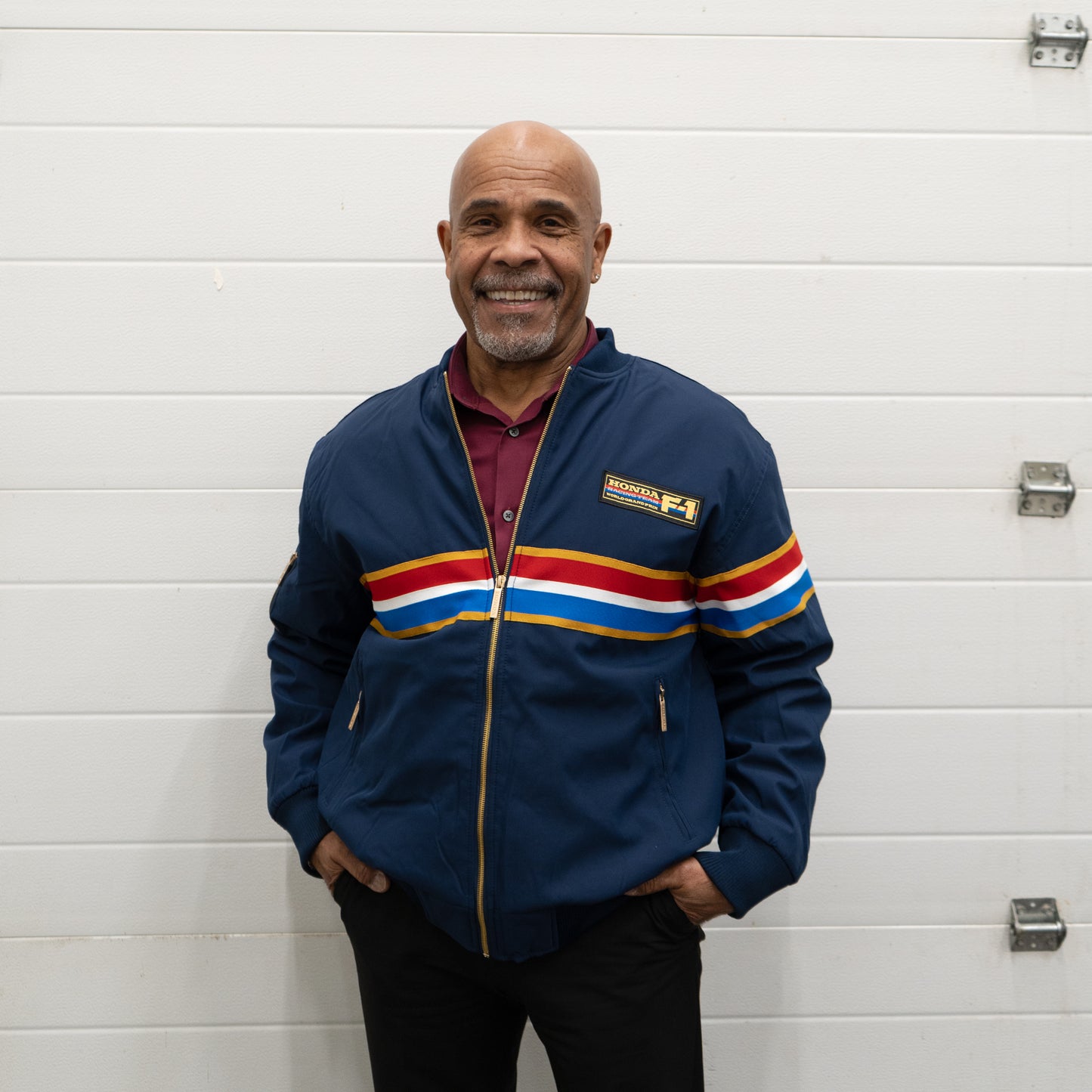 1986 Honda F1 Team Aviator Jacket (Blue) - Honda Vintage Culture