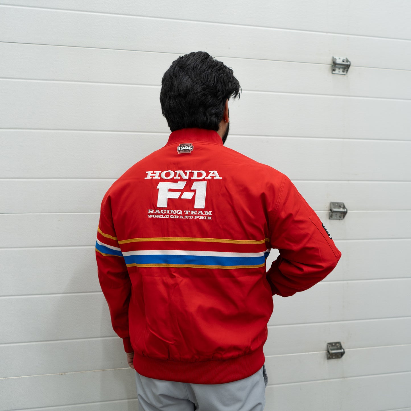 1986 Honda F1 Team Aviator Jacket (Red) - Honda Vintage Culture