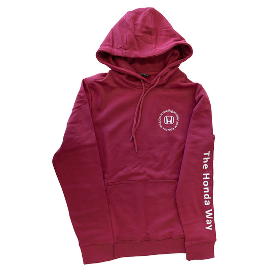 Cardinal hoodie with The Honda Way logo and 'The Honda Way' text on a white background
