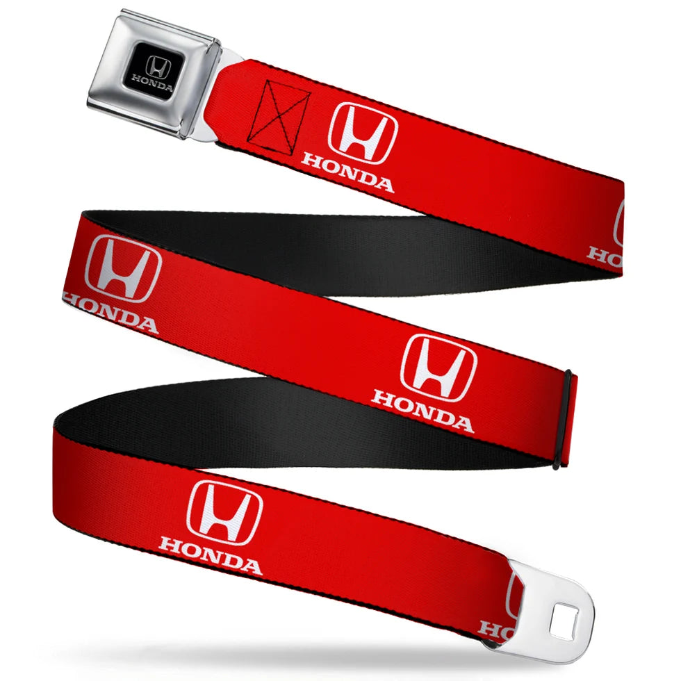 Honda Seatbelt Belt - Honda Logo Red/White Webbing - Buckle-Down