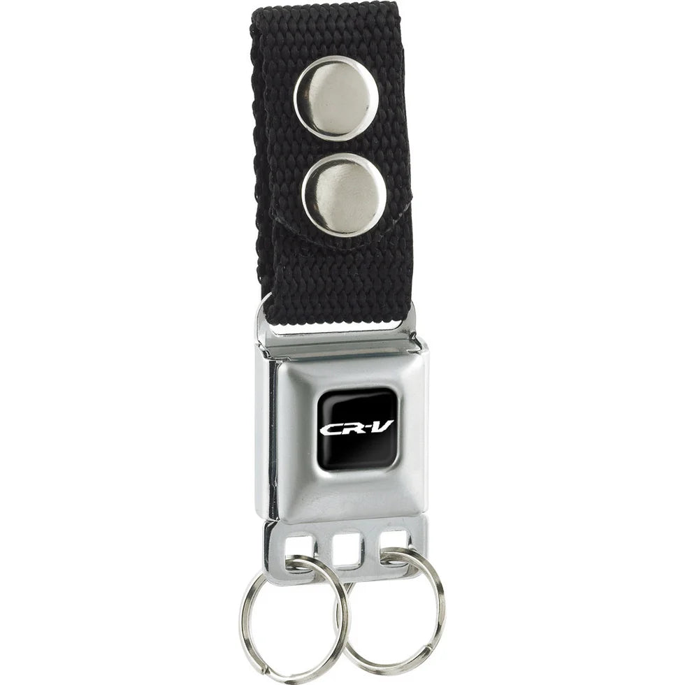 Keychain - Honda CR-V Logo Full Colour Black White - Black - Buckle-Down